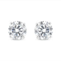 14k White Gold 1ct. TDW Solitaire Diamond Stud Earrings (I-J,I2)