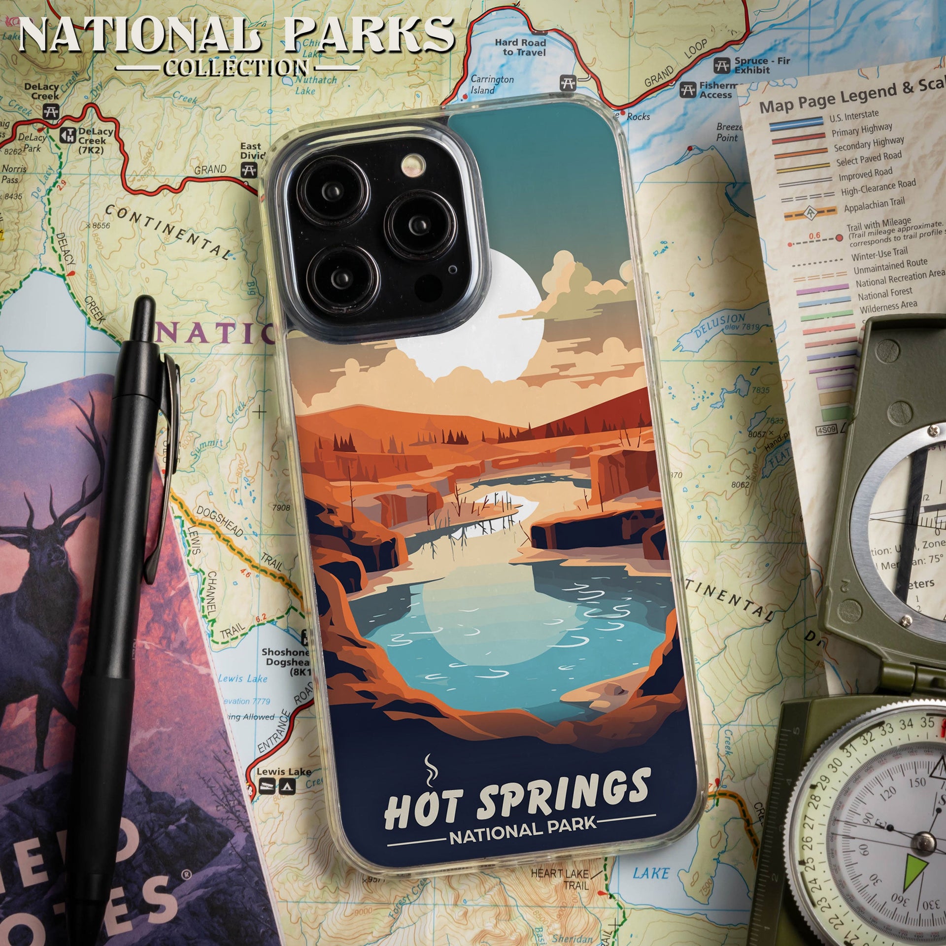 National Parks Hot Springs HD Apple iPhone 12 Series Mag-Safe Phone Case