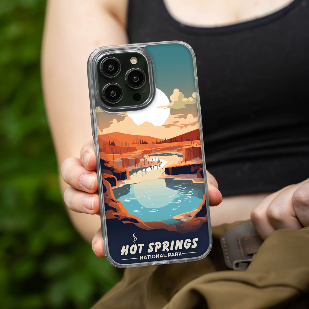 National Parks Hot Springs HD Apple iPhone 16 Mag-Safe Phone Case