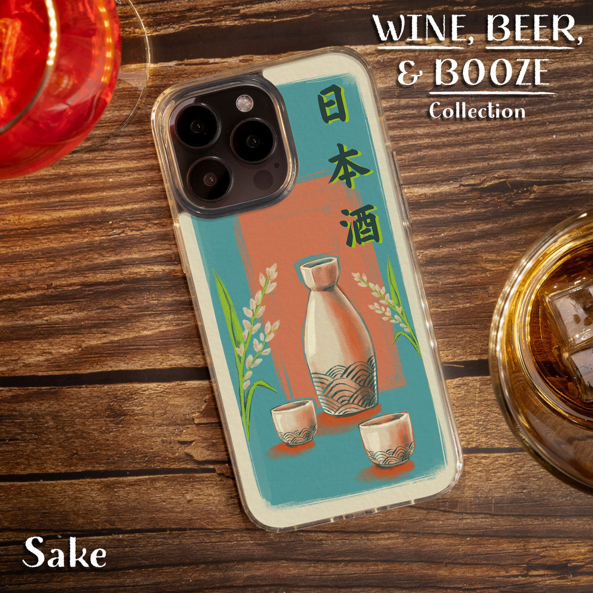 Wine, Beer, & Booze Mag-Safe Case for iPhone 15 Series