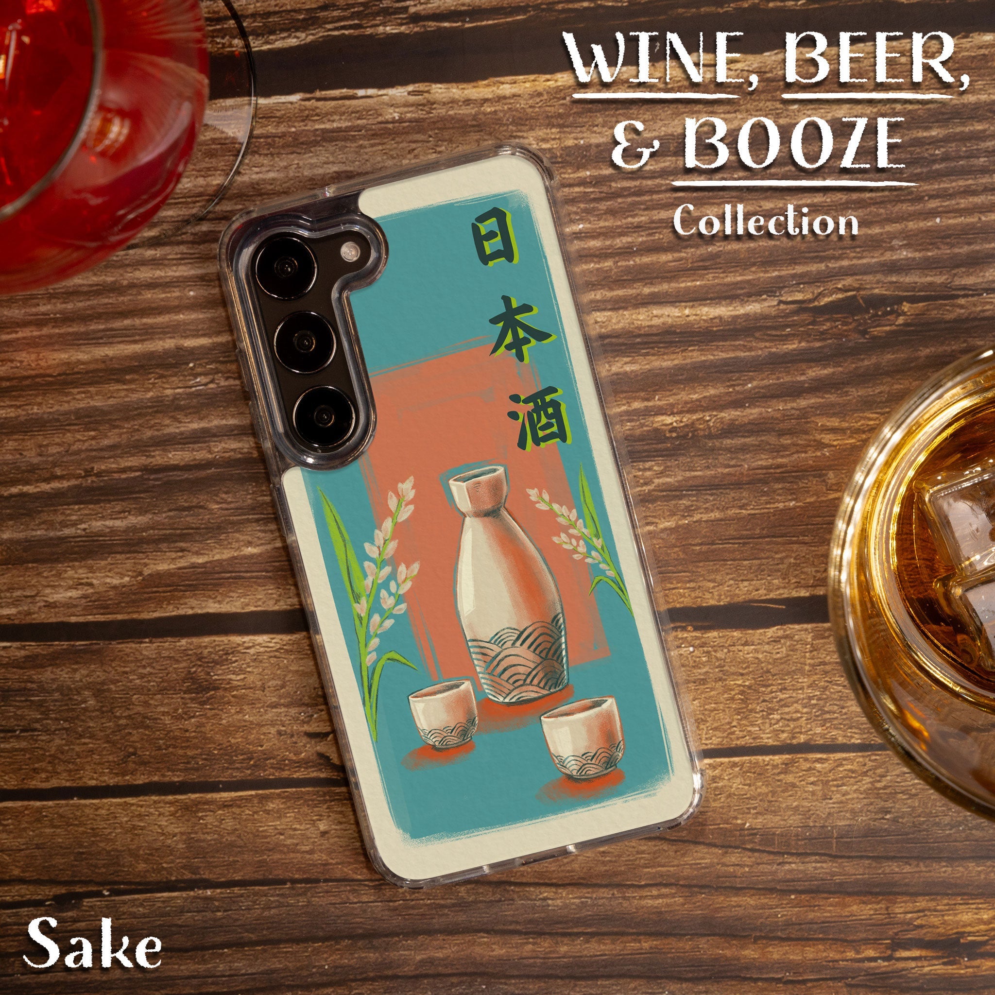 Wine, Beer & Booze Print Case for Samsung Galaxy S22, S22+, S22 Ultra