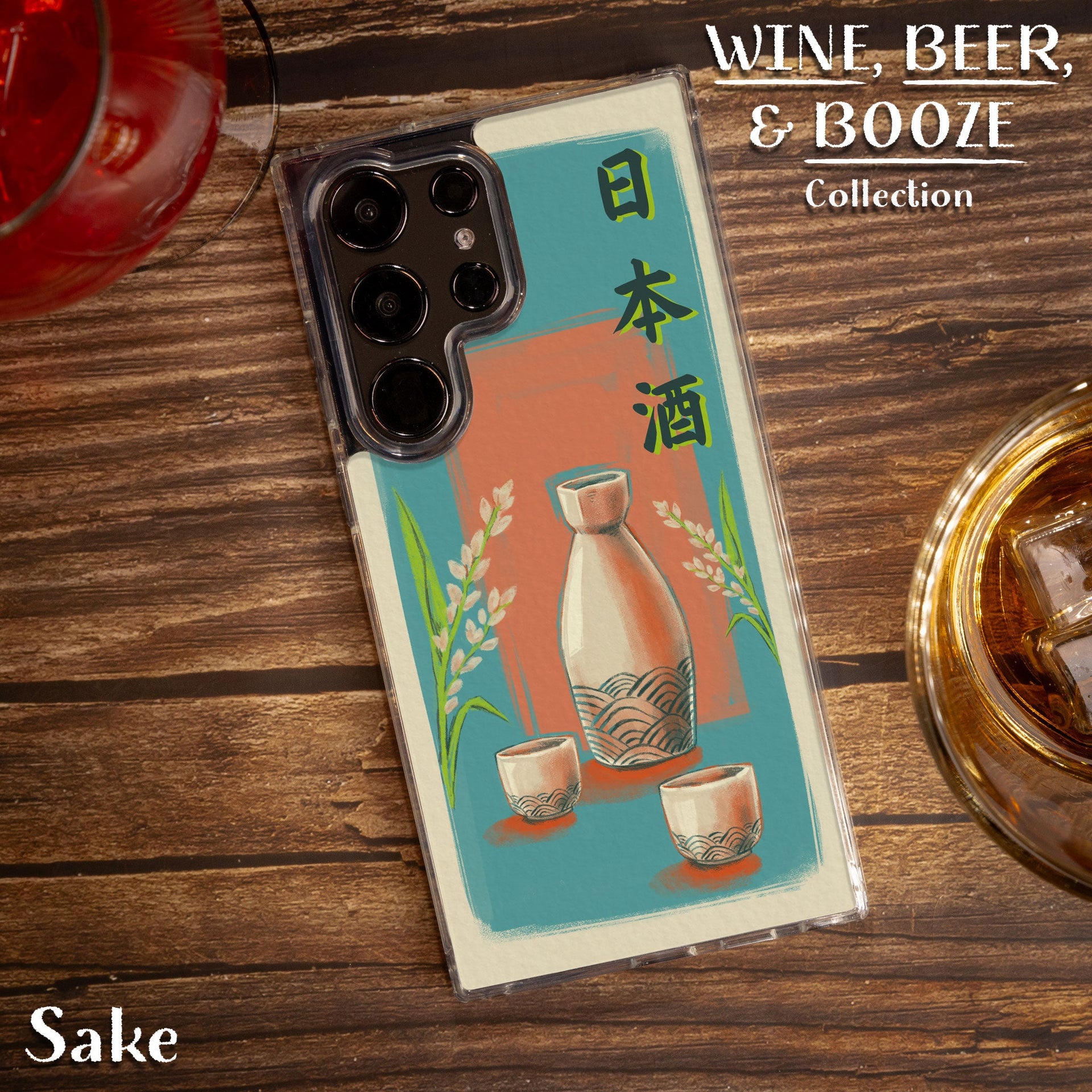 Wine, Beer & Booze Print Case for Samsung Galaxy S22, S22+, S22 Ultra