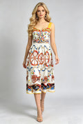Women Summer Printed Sleeveless A Line Dress