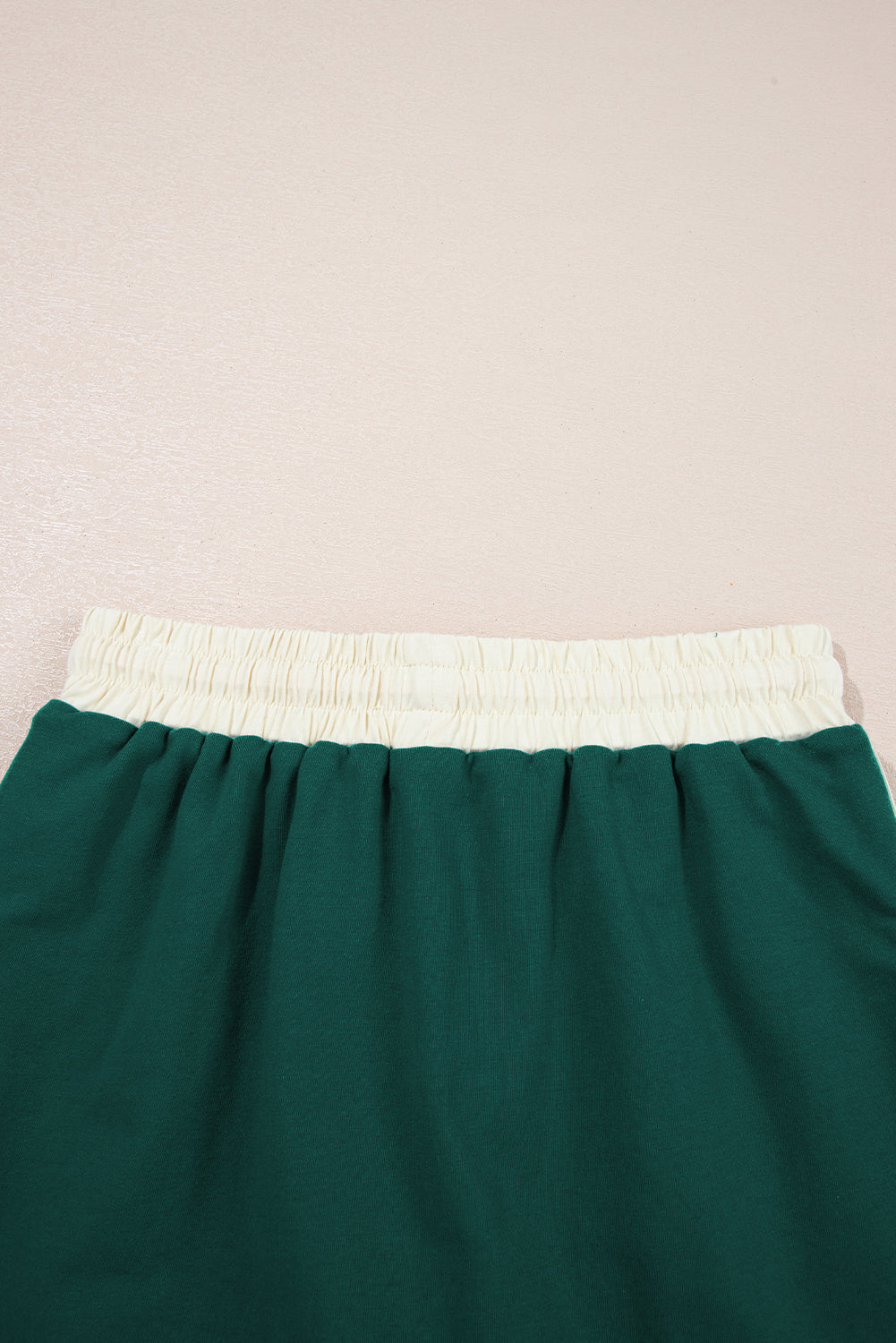 Evergreen Colorblock Drop Shoulder T-Shirt & Skort Set