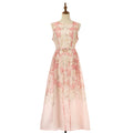 Woman Elegant French Style Sleeveless A Line Long Dress