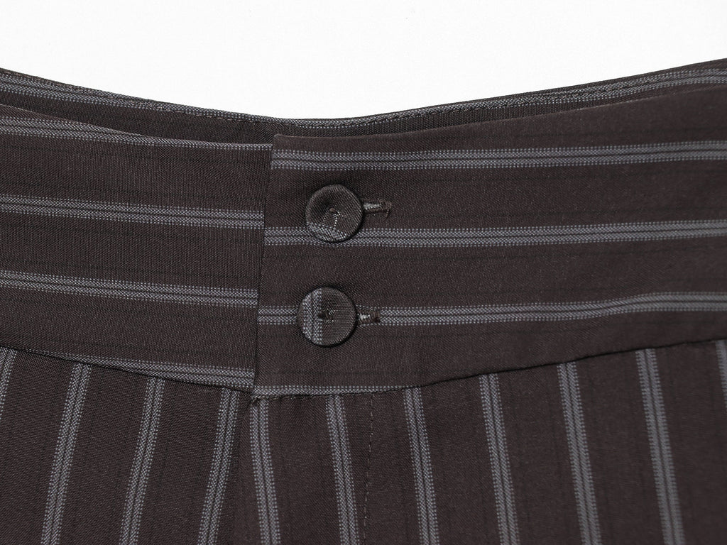Spring Fashionable All Match Thin Striped Waist Shorts
