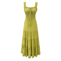 Fairy Dress Seaside Wear Tight Waist Strap Dress Women Summer Beautiful Square Collar Slimming Umbrella Swing Dress