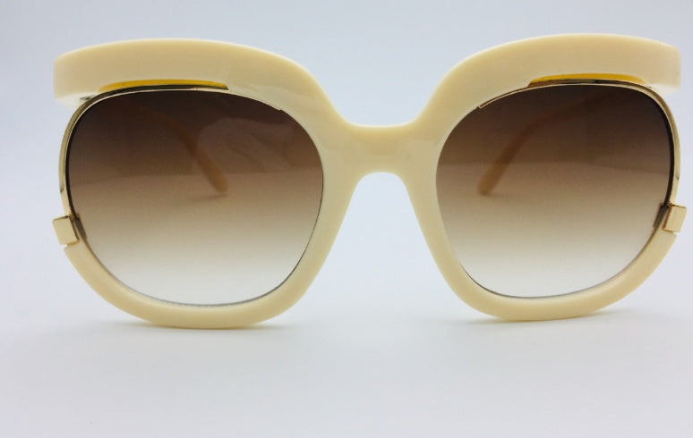 Cat Eye Half-Frame UV400 Sunglasses for Women