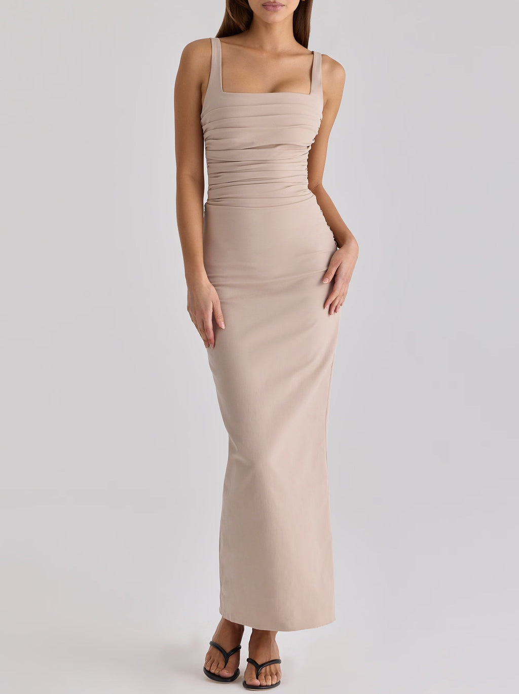 Women Clothing Top Product French Elegance Pleated Maxi Dress