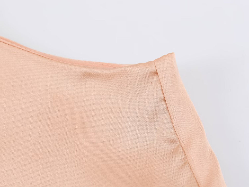 Women Clothing Summer Lace Silk Satin Texture Underwear Strap Dress