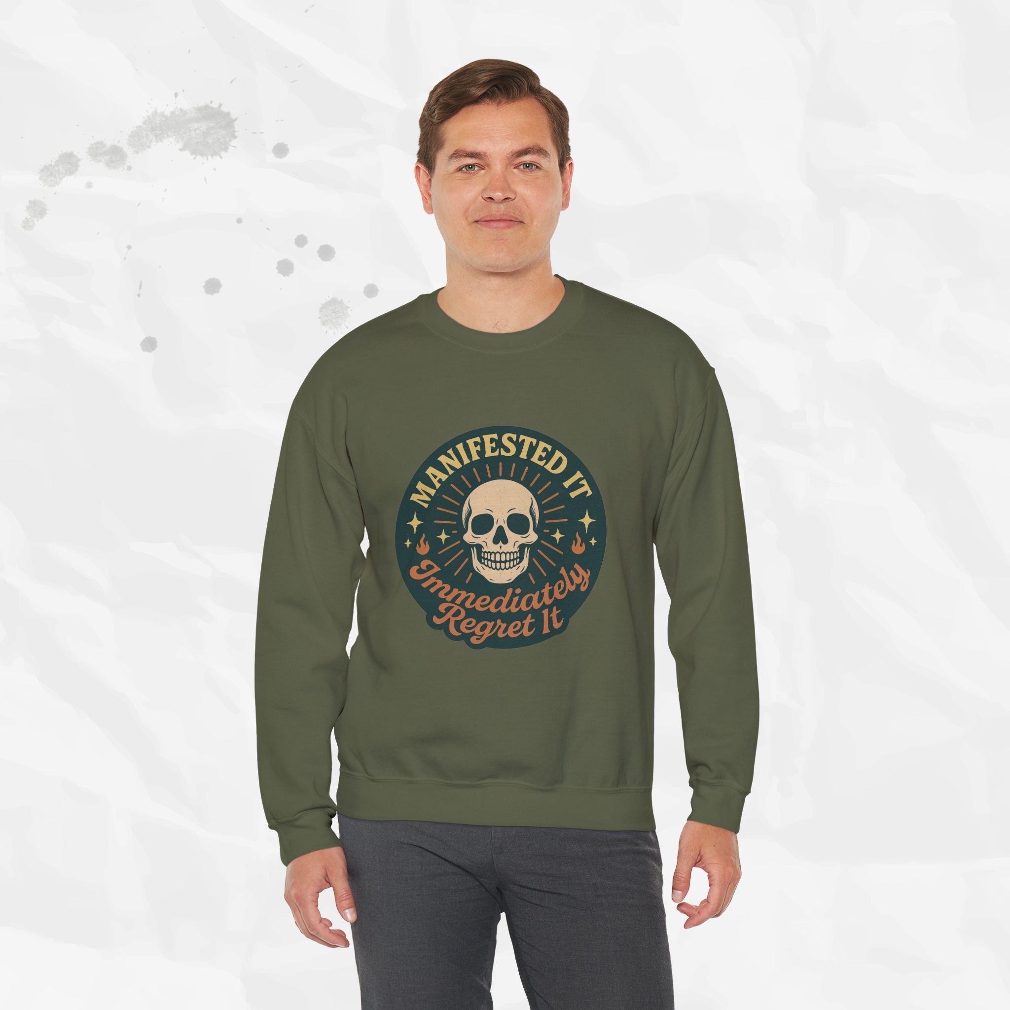 Manifested It, Immediately Regret It - Crewneck Sweatshirt