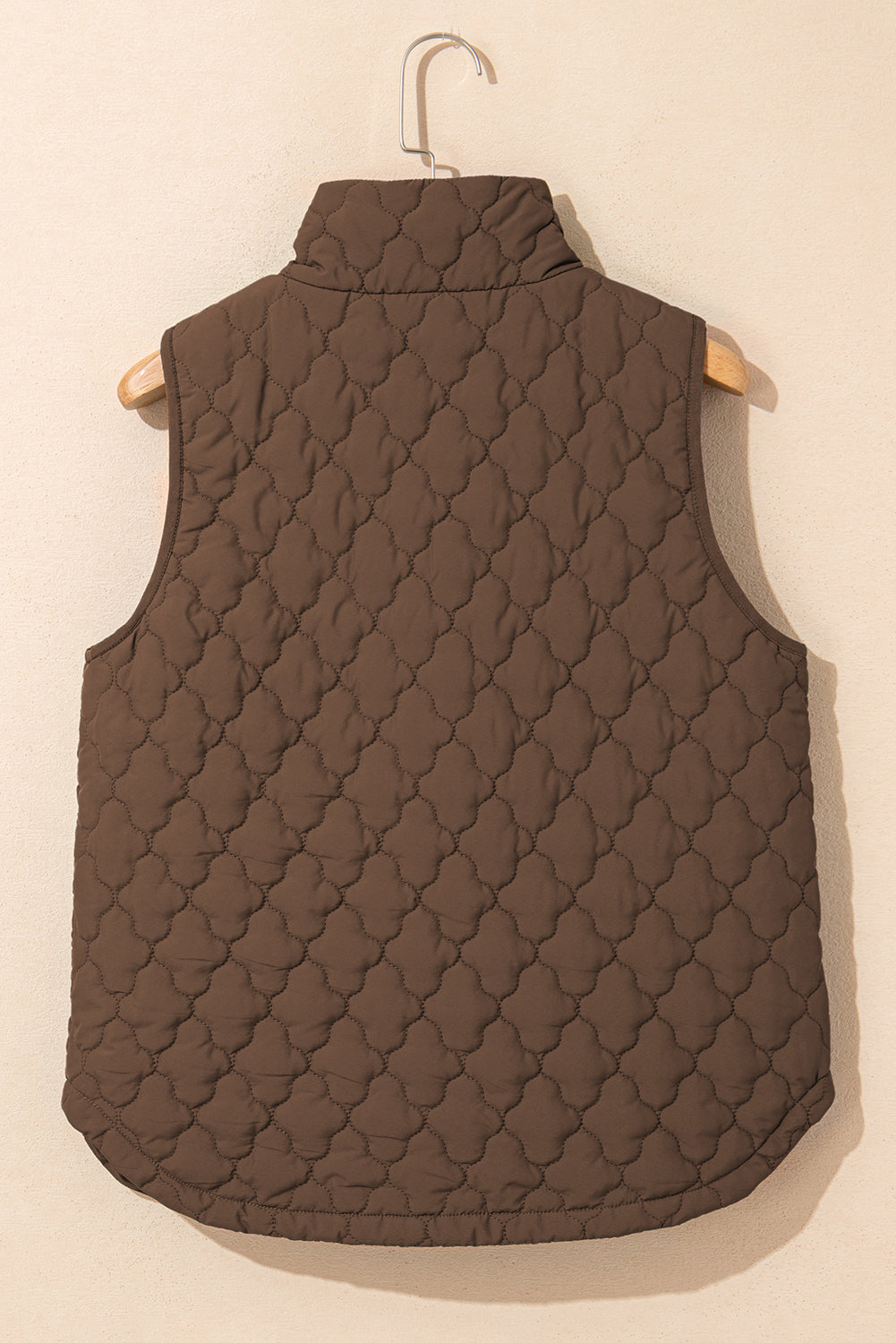 Women's Quilted Zip-Up Snap Button Vest - Relaxed Fit Outerwear