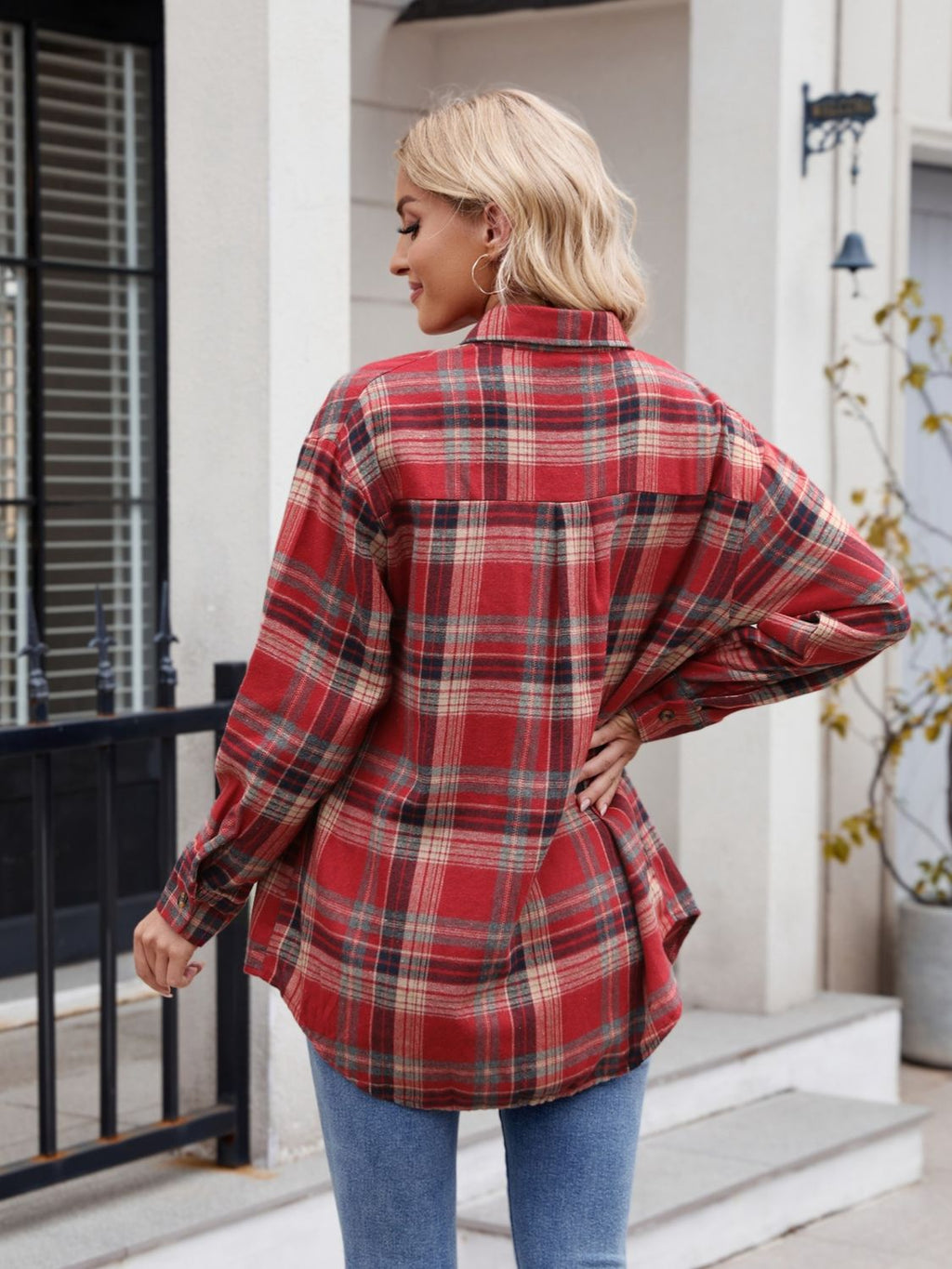 Mandy Plaid Button Up Long Sleeve Shirt | Women's