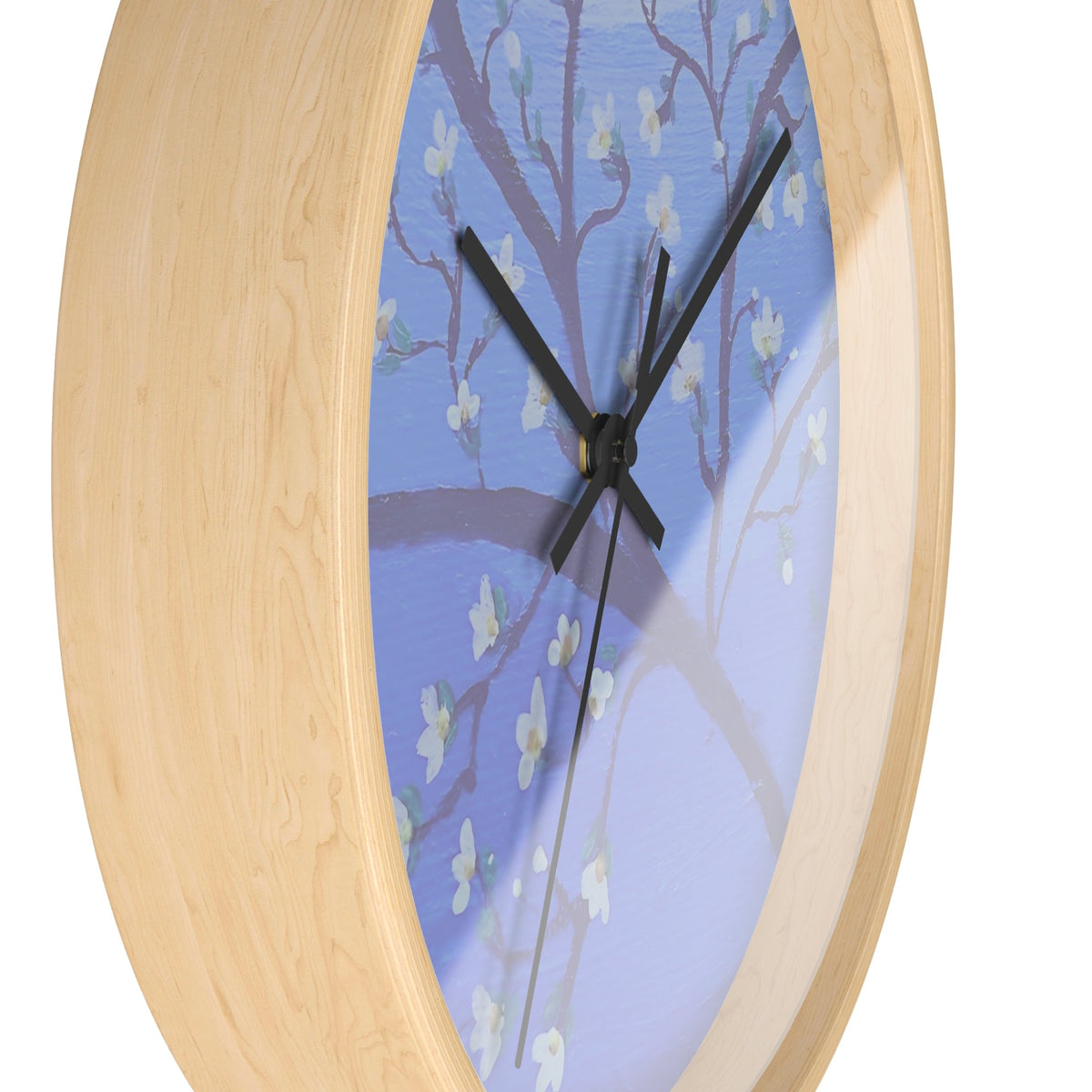White Blossom Wall Clock