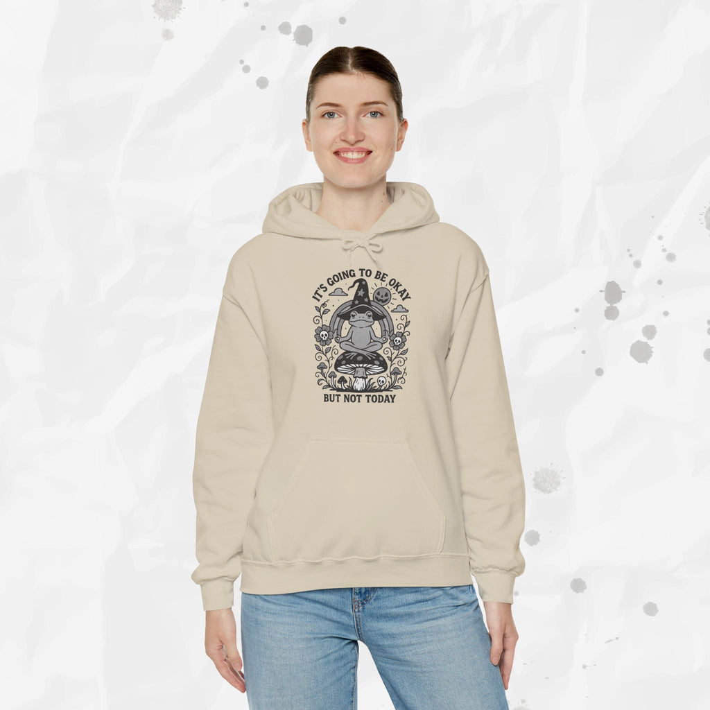 Witchy Frog Meditation Hoodie - It's Going To Be Okay Not Today