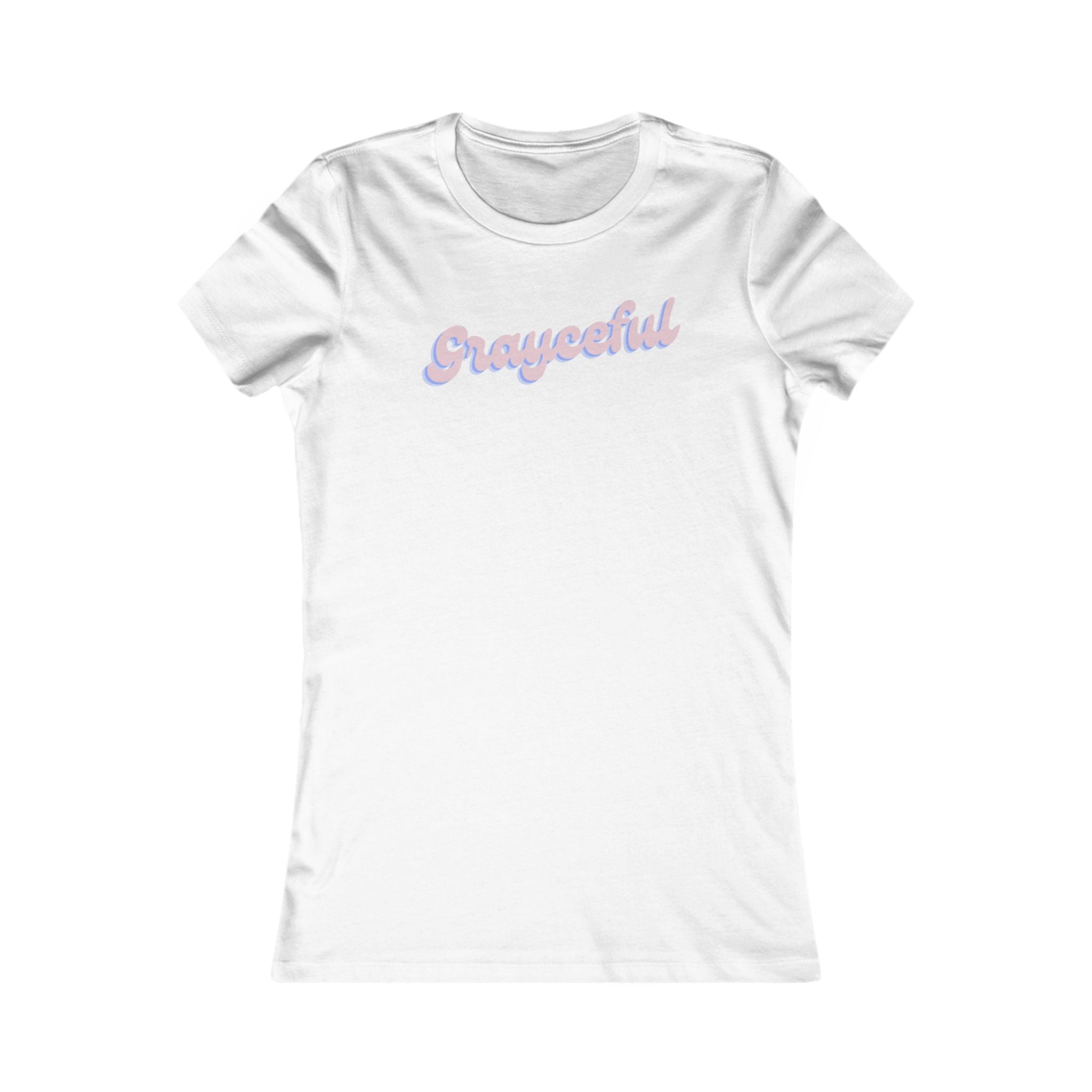 Women's Grayceful Cotton Tee - Minimalist Casual Crew Neck