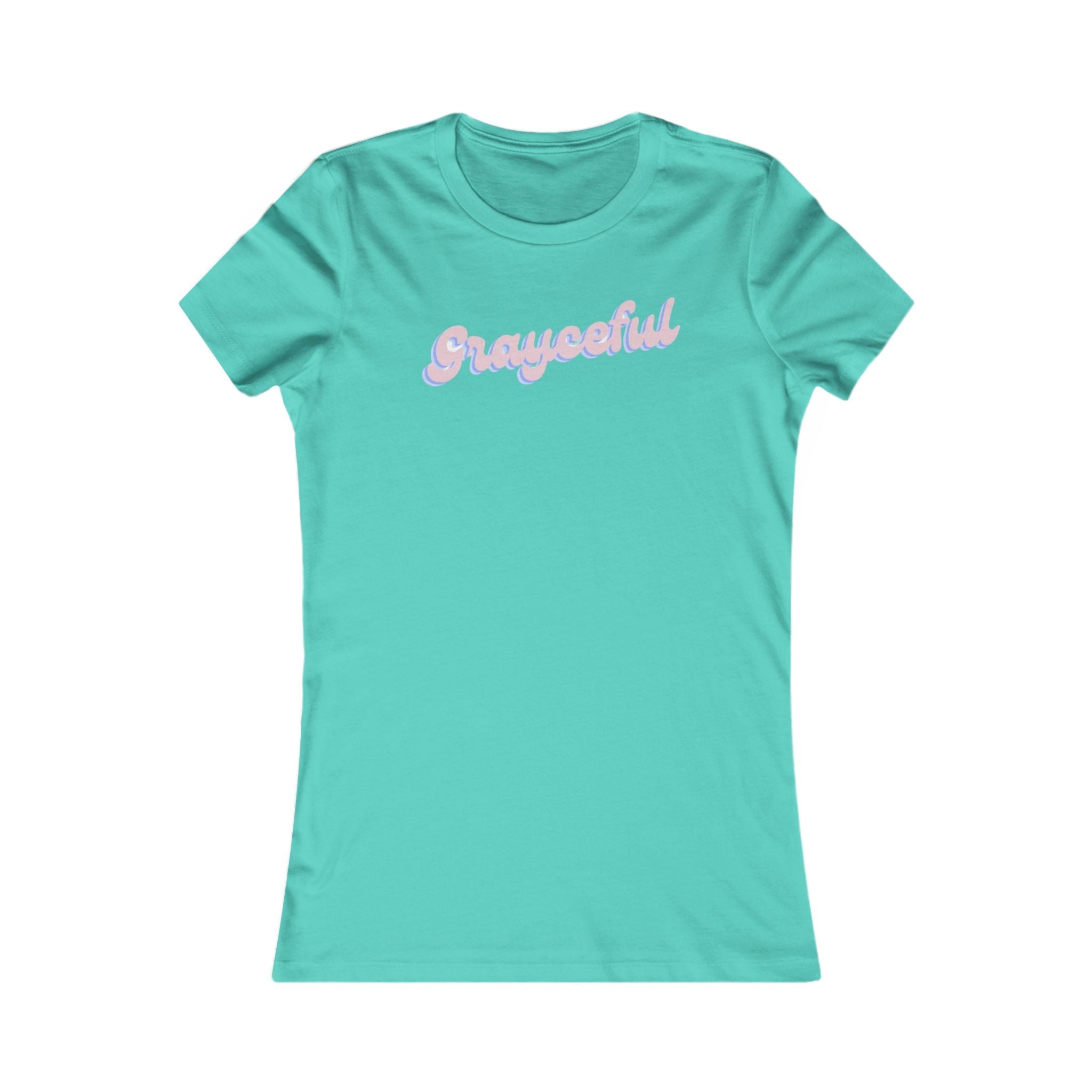 Women's Grayceful Cotton Tee - Minimalist Casual Crew Neck