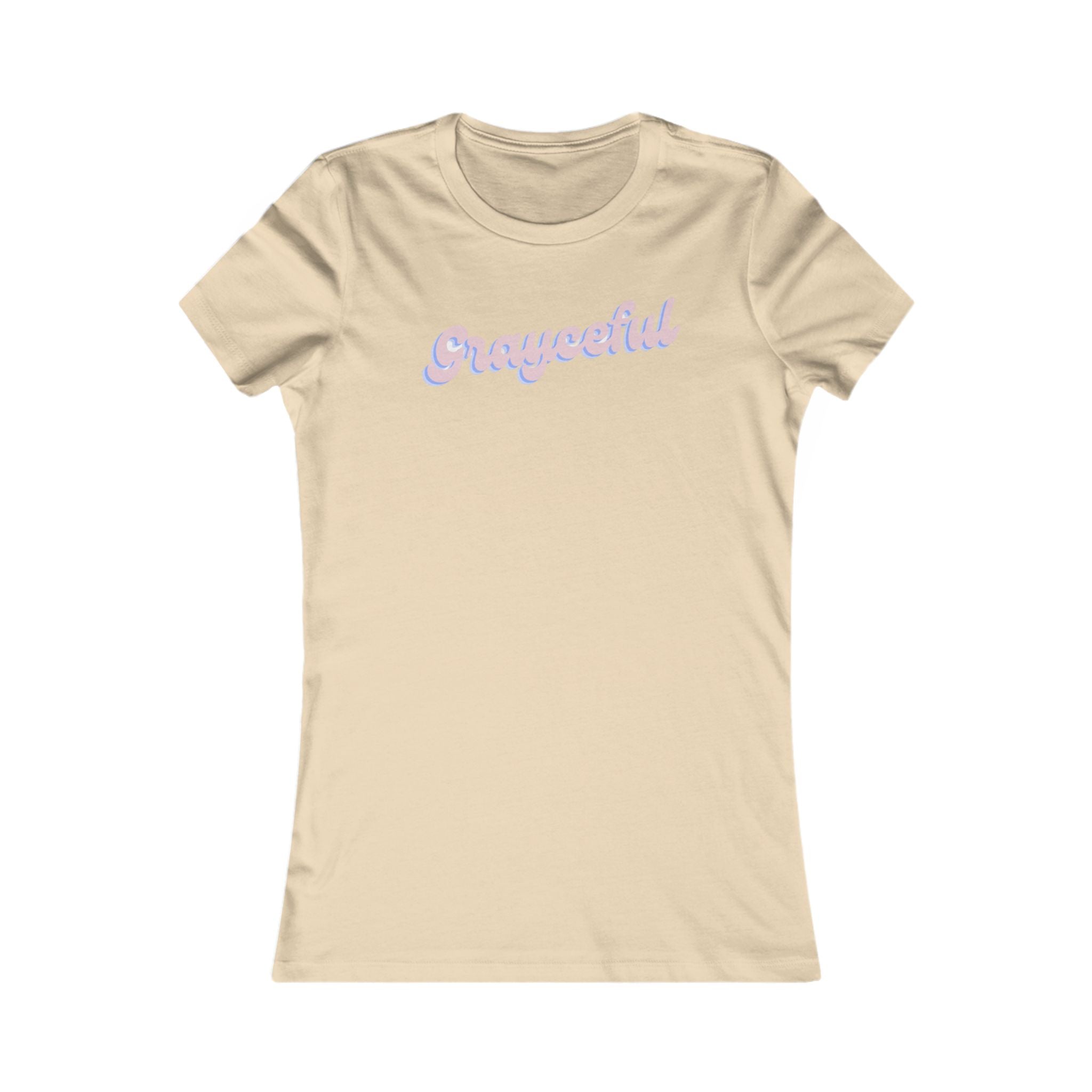Women's Grayceful Cotton Tee - Minimalist Casual Crew Neck