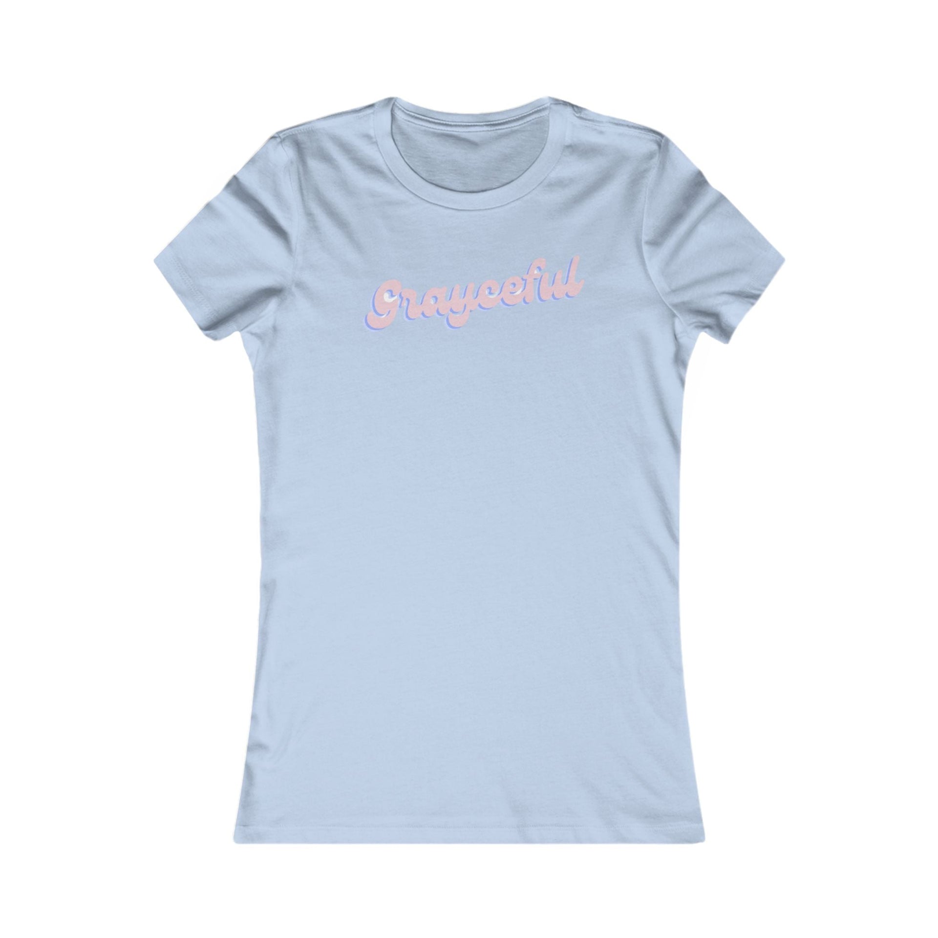 Women's Grayceful Cotton Tee - Minimalist Casual Crew Neck