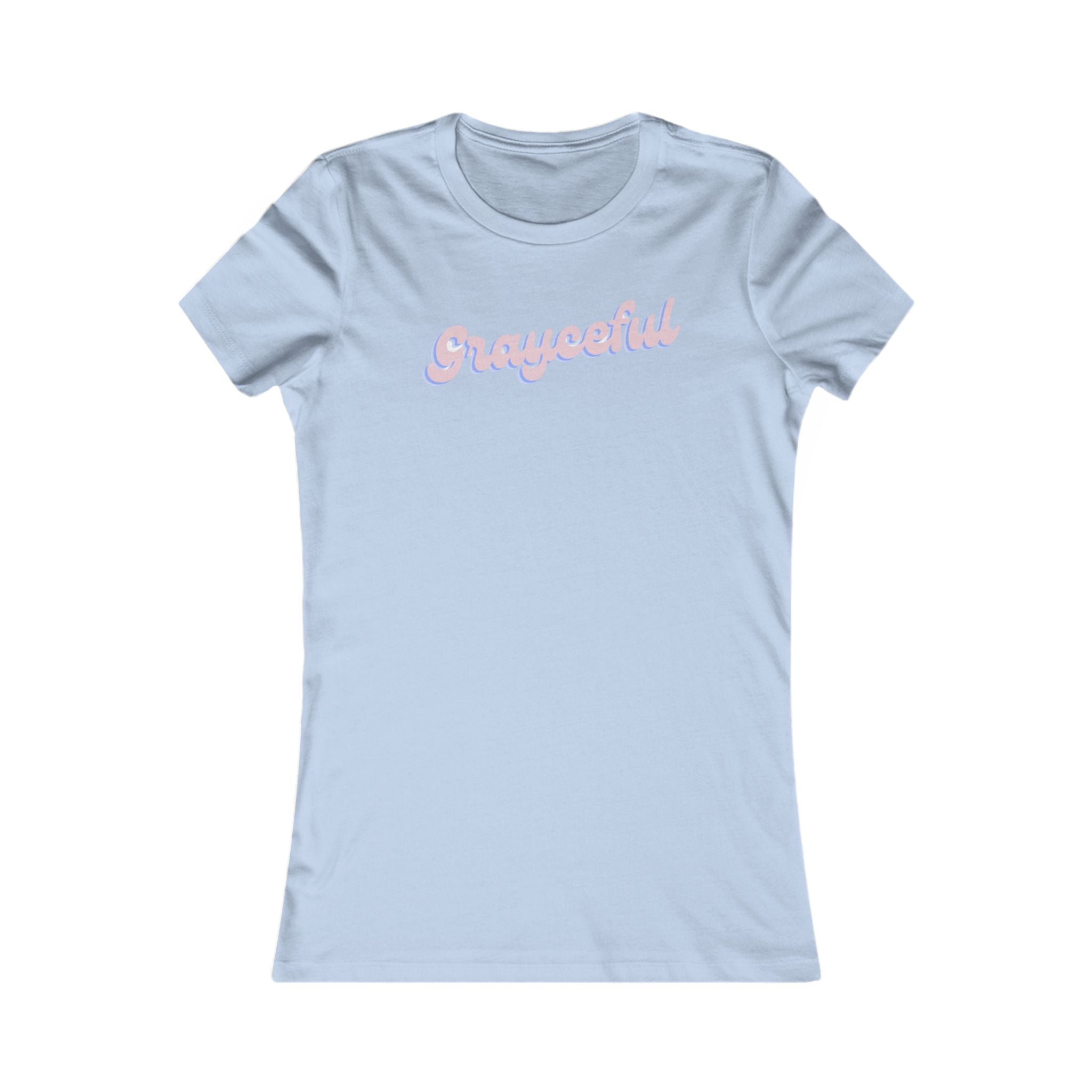 Women's Grayceful Cotton Tee - Minimalist Casual Crew Neck