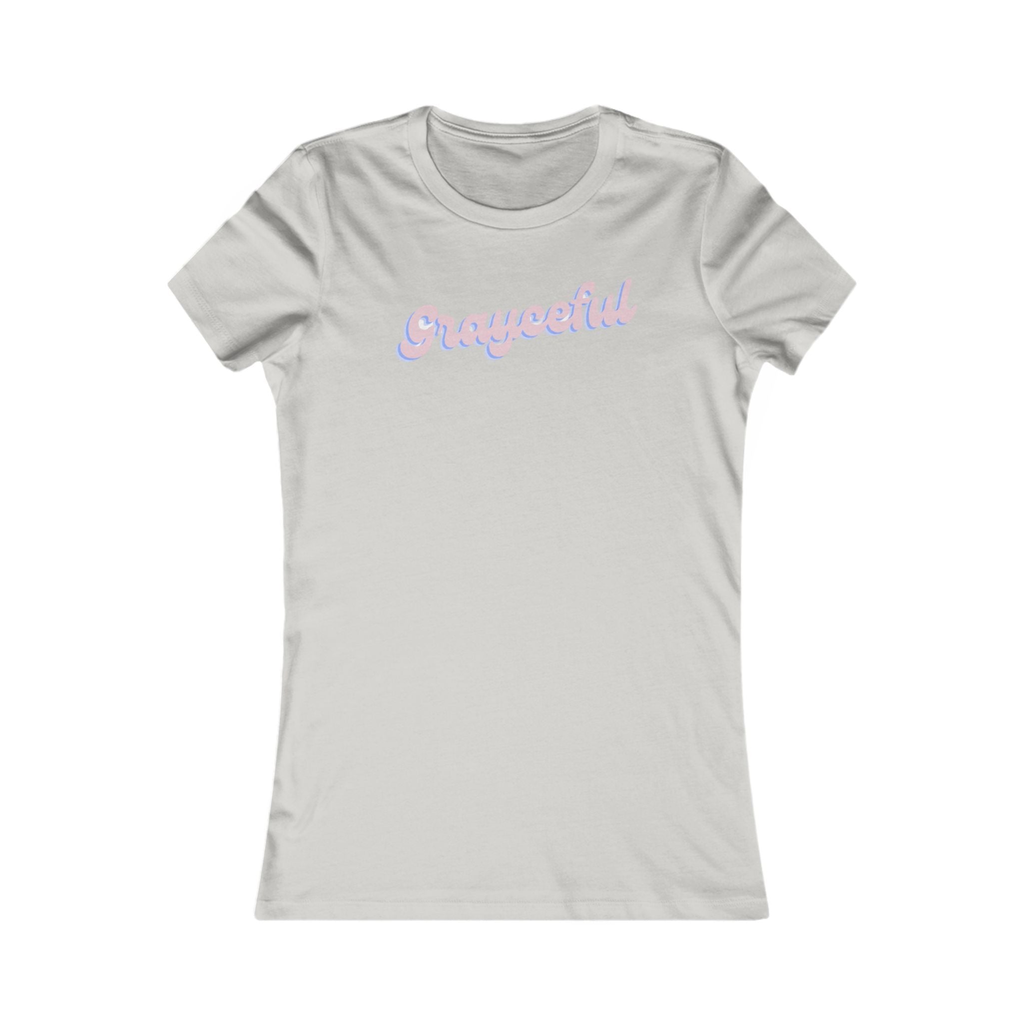 Women's Grayceful Cotton Tee - Minimalist Casual Crew Neck