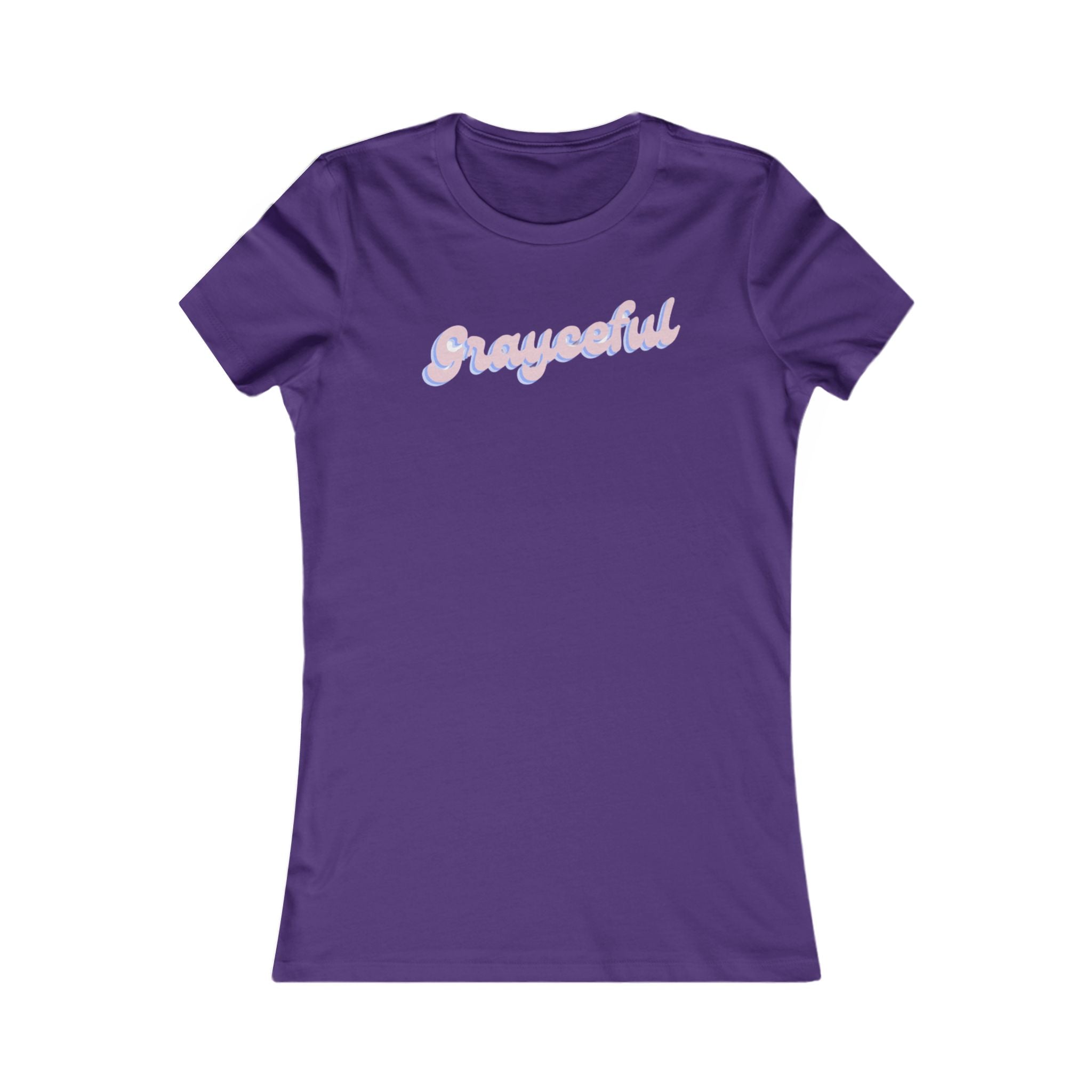 Women's Grayceful Cotton Tee - Minimalist Casual Crew Neck