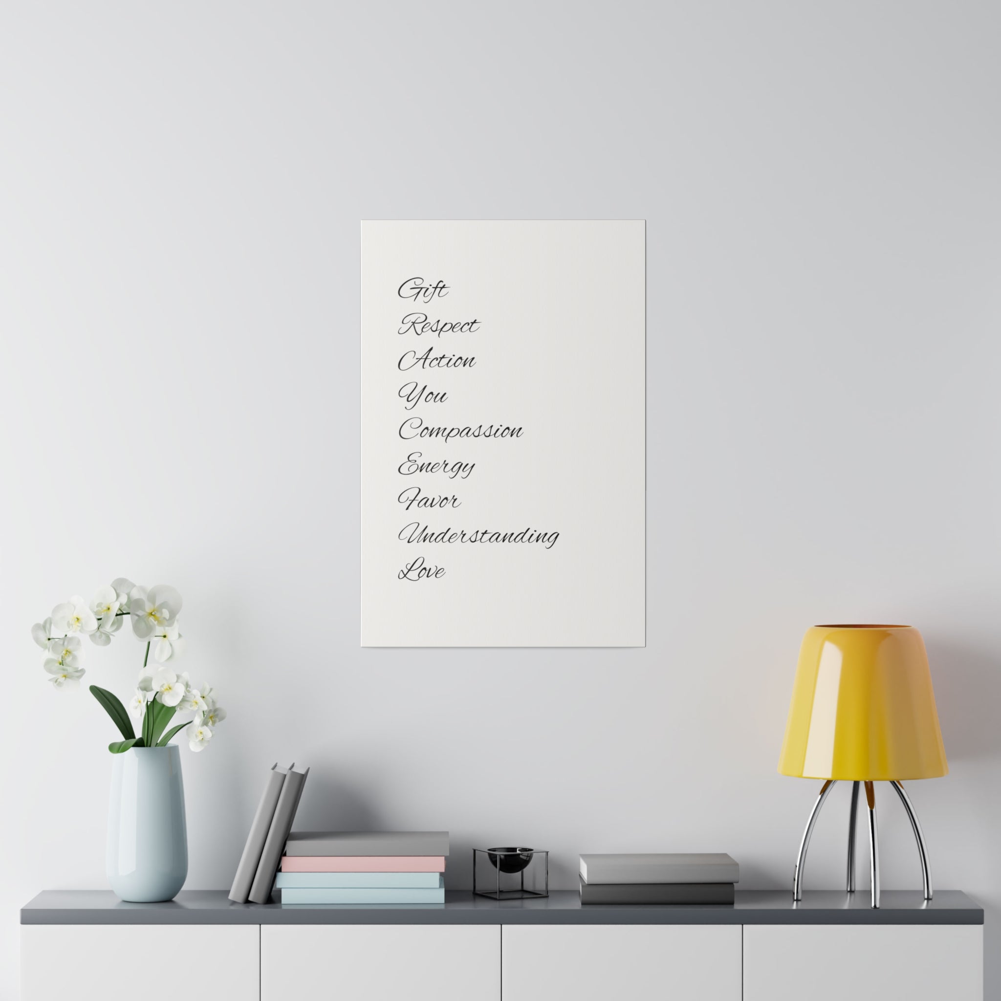 Minimalist Matte Canvas Wall Art, Stretched Black and White Decor