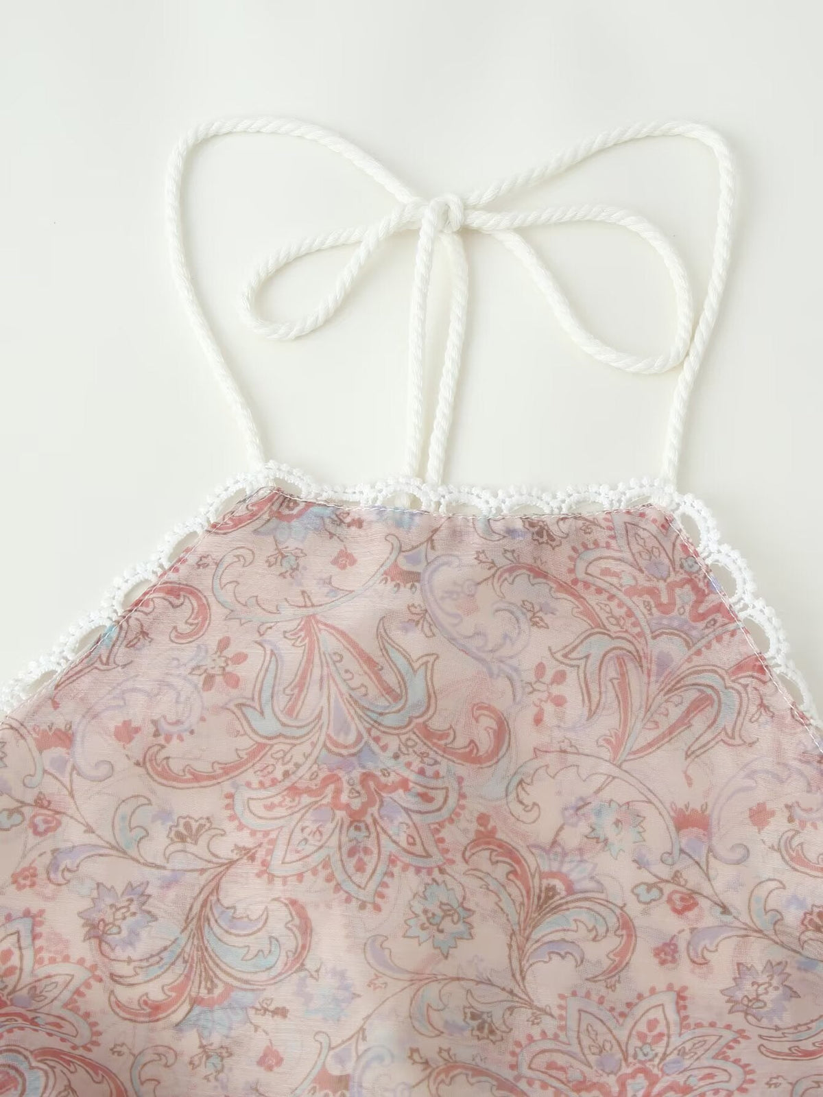 Women Clothing Sexy Multi Layer Lace Decoration Halter Lace up