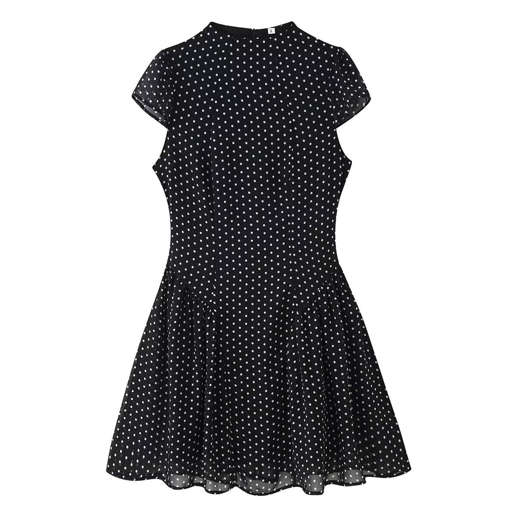 Women Polka Dot Waist Controlled Dress