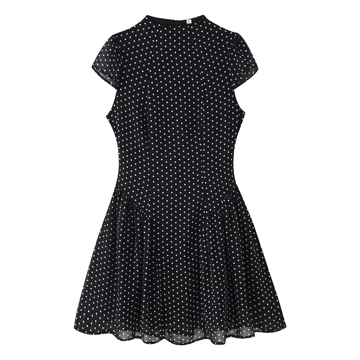 Women Polka Dot Waist Controlled Dress