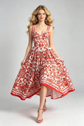 Women Summer Printed Halter Maxi Dress
