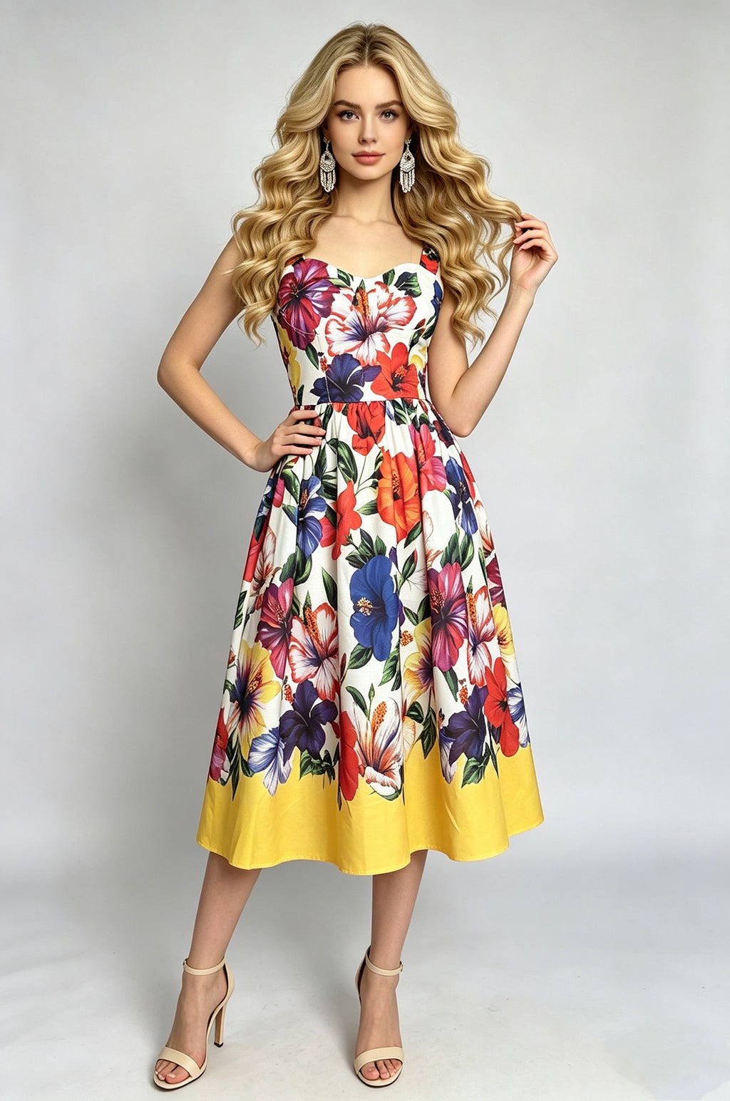 Women Summer Printed A Line Dress