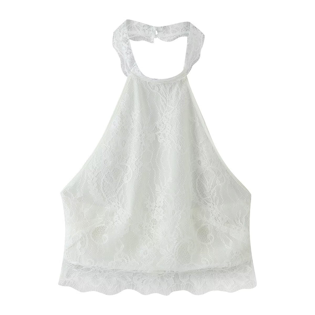Women Clothing Summer Lace Ruffled Ribbon Skirt Set