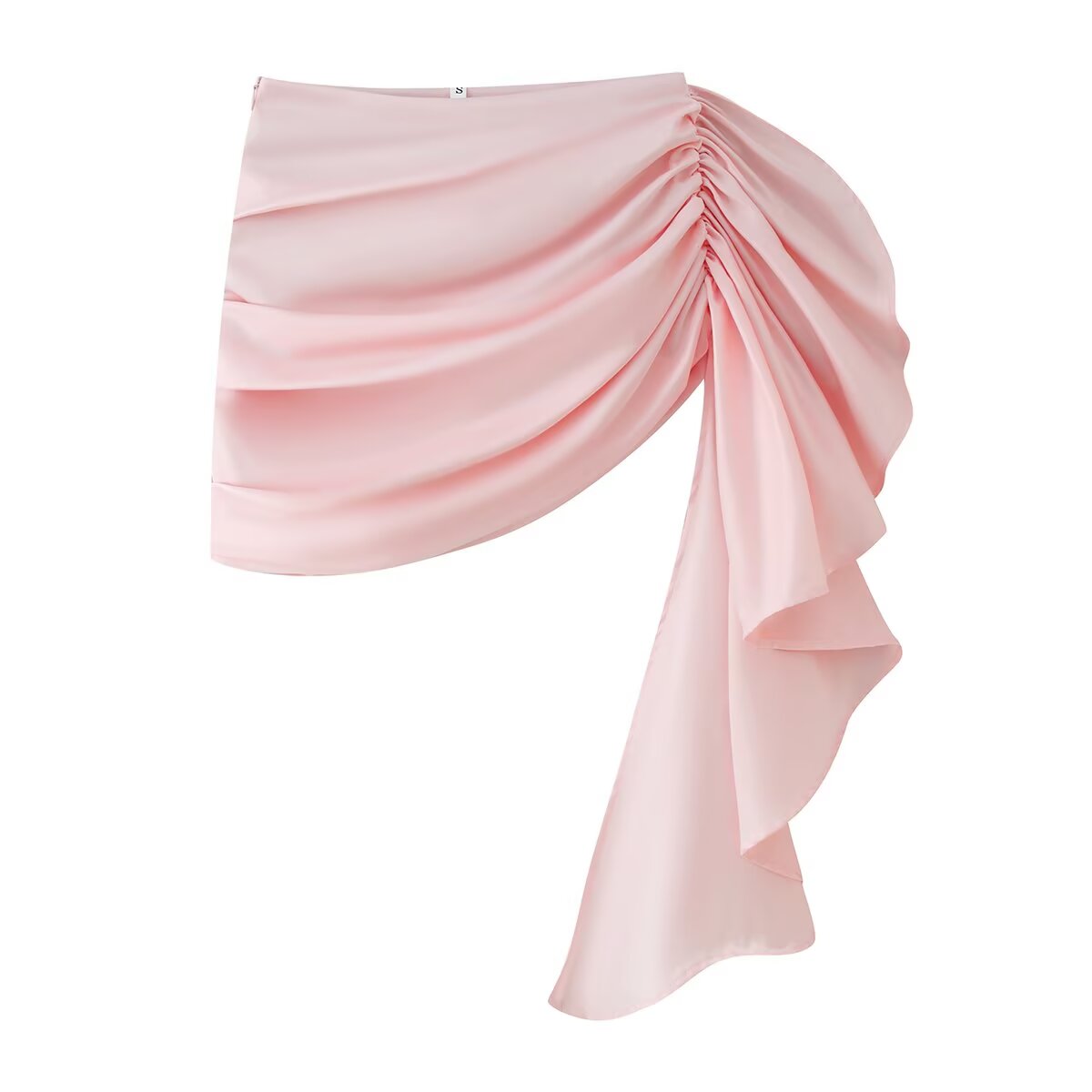 Summer Women Clothing Sexy Casual Irregular Asymmetric Ribbon Ruffle Hip Skirt