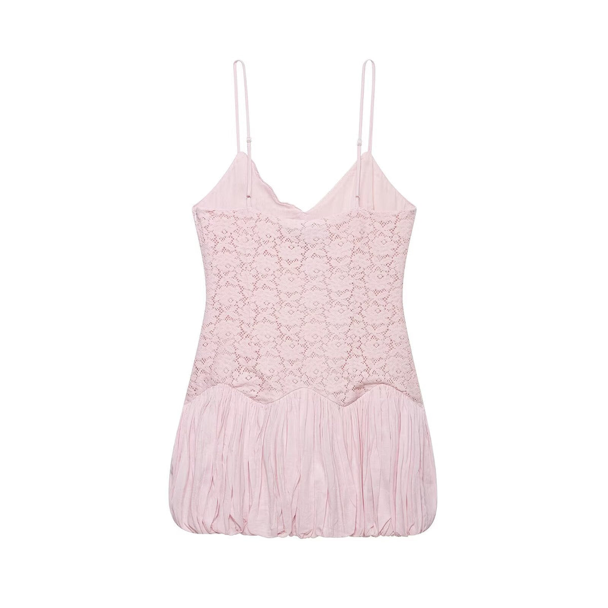 Women Clothing Autumn Sexy Balloon Lace Dress