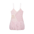 Women Clothing Autumn Sexy Balloon Lace Dress