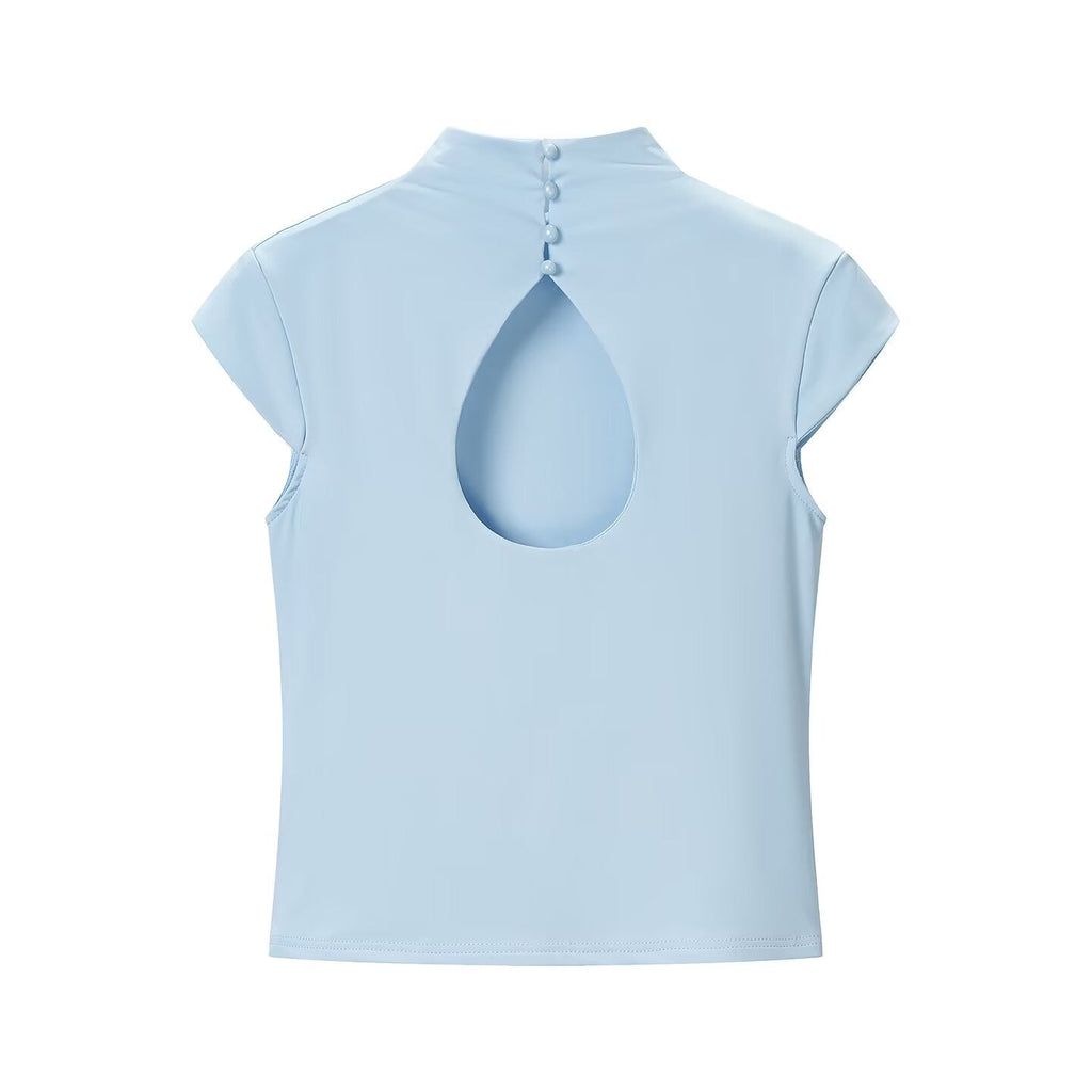 Women Clothing Lace Stitching T shirt Top