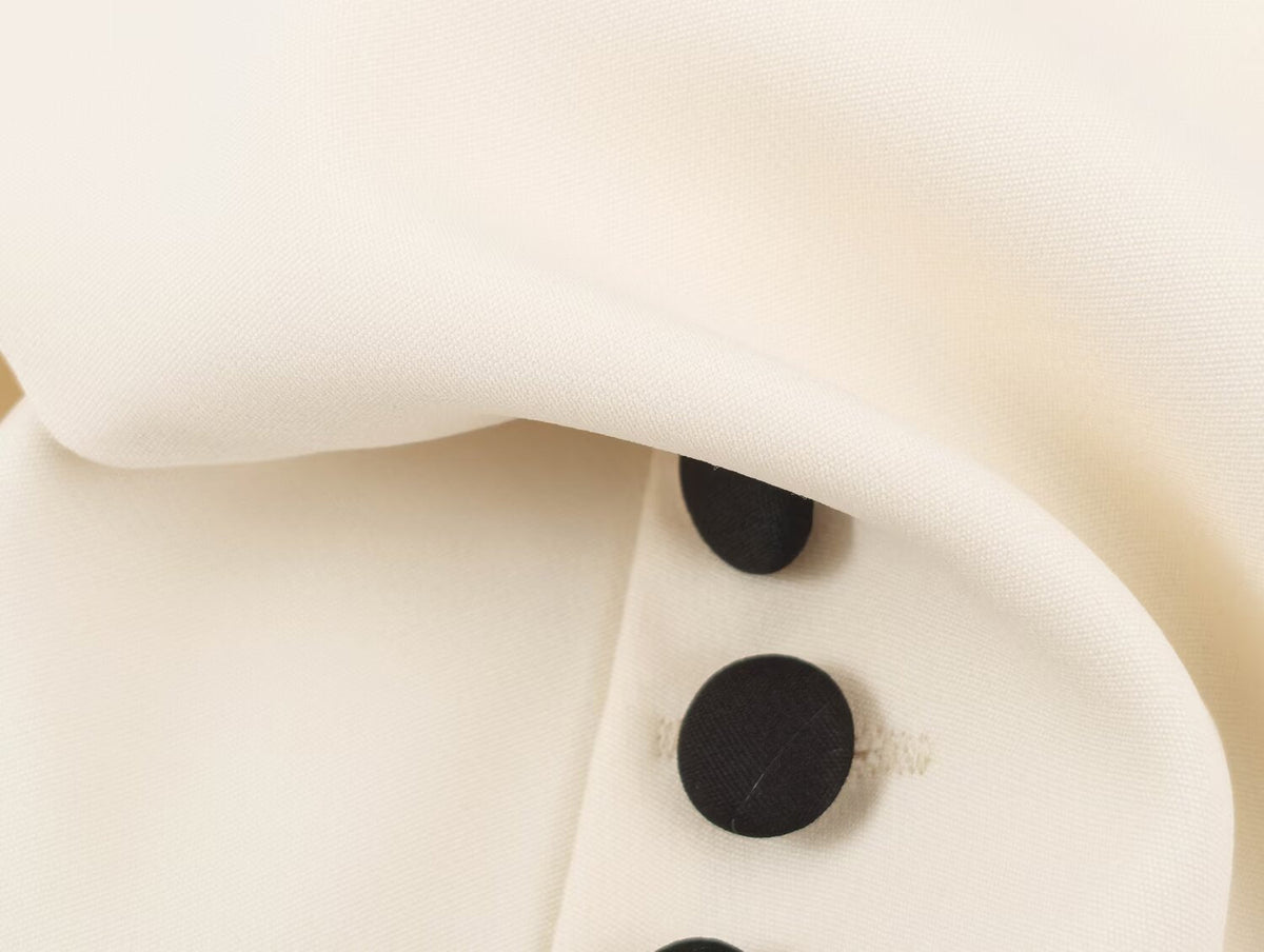 Women Clothing Autumn Stylish Graceful Simple Double Breasted Hanging Collar Vest