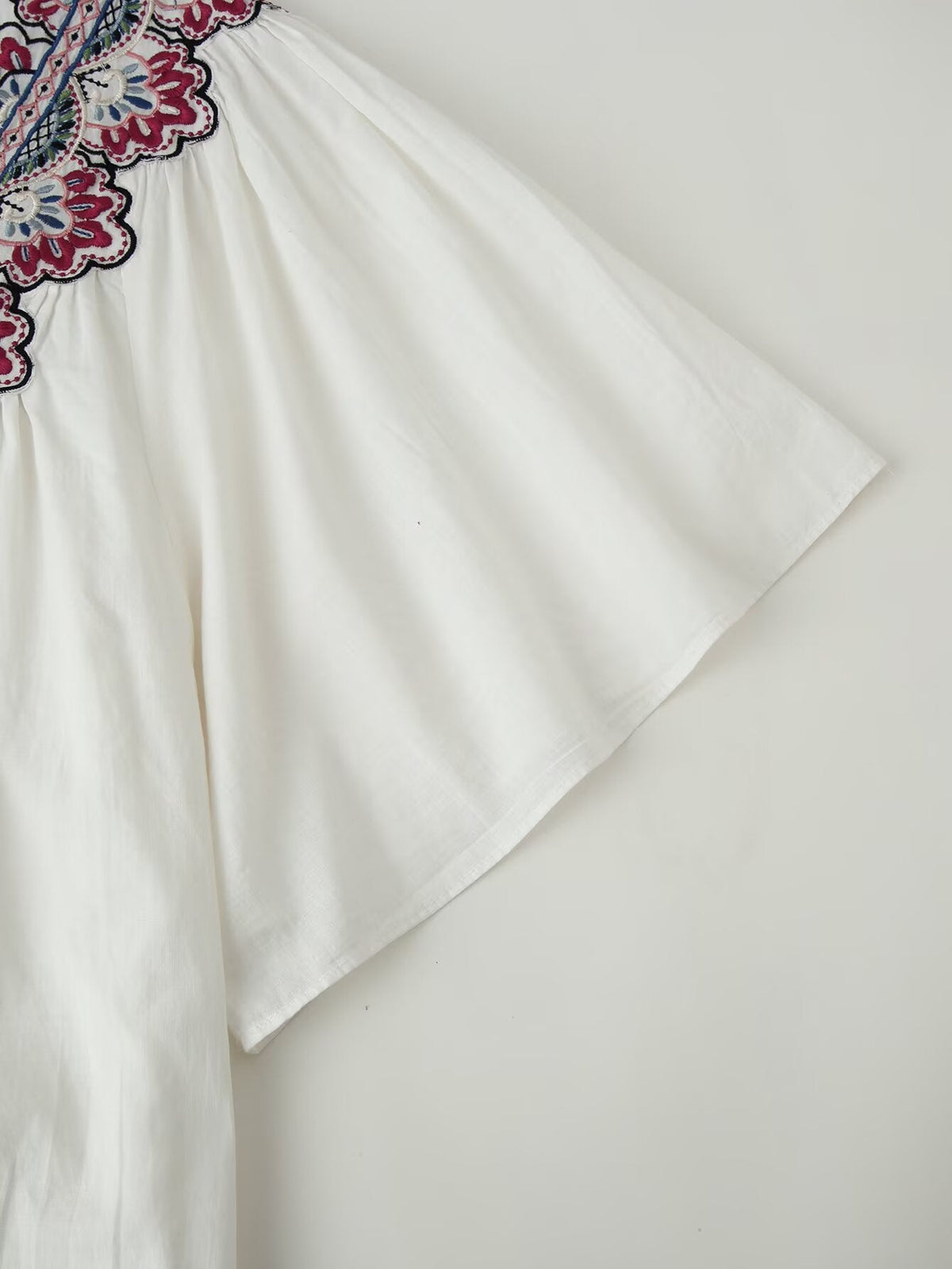 Fall Women Clothing Casual All Match Embroidered Solid Color Dress