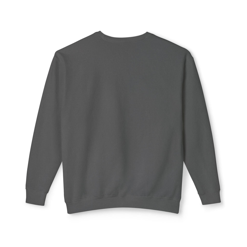 Unisex Lightweight Crewneck Sweatshirt in Charcoal and Cream