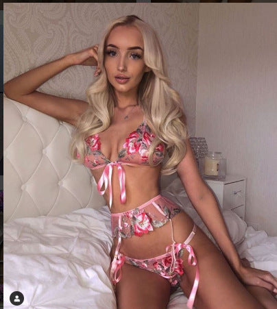 Printed Pattern Bikini Bow Sexy Lingerie