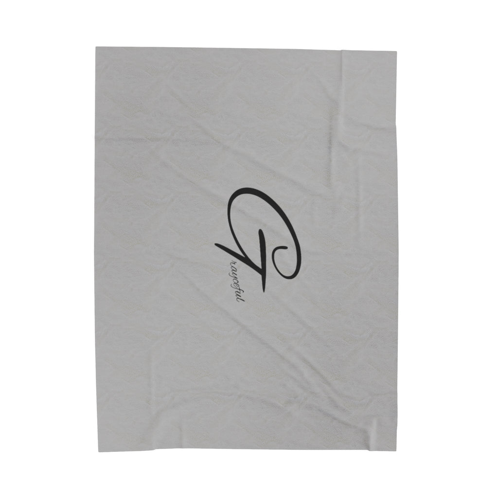 Velveteen Plush Throw Blanket - Minimalist Modern Neutral Decor