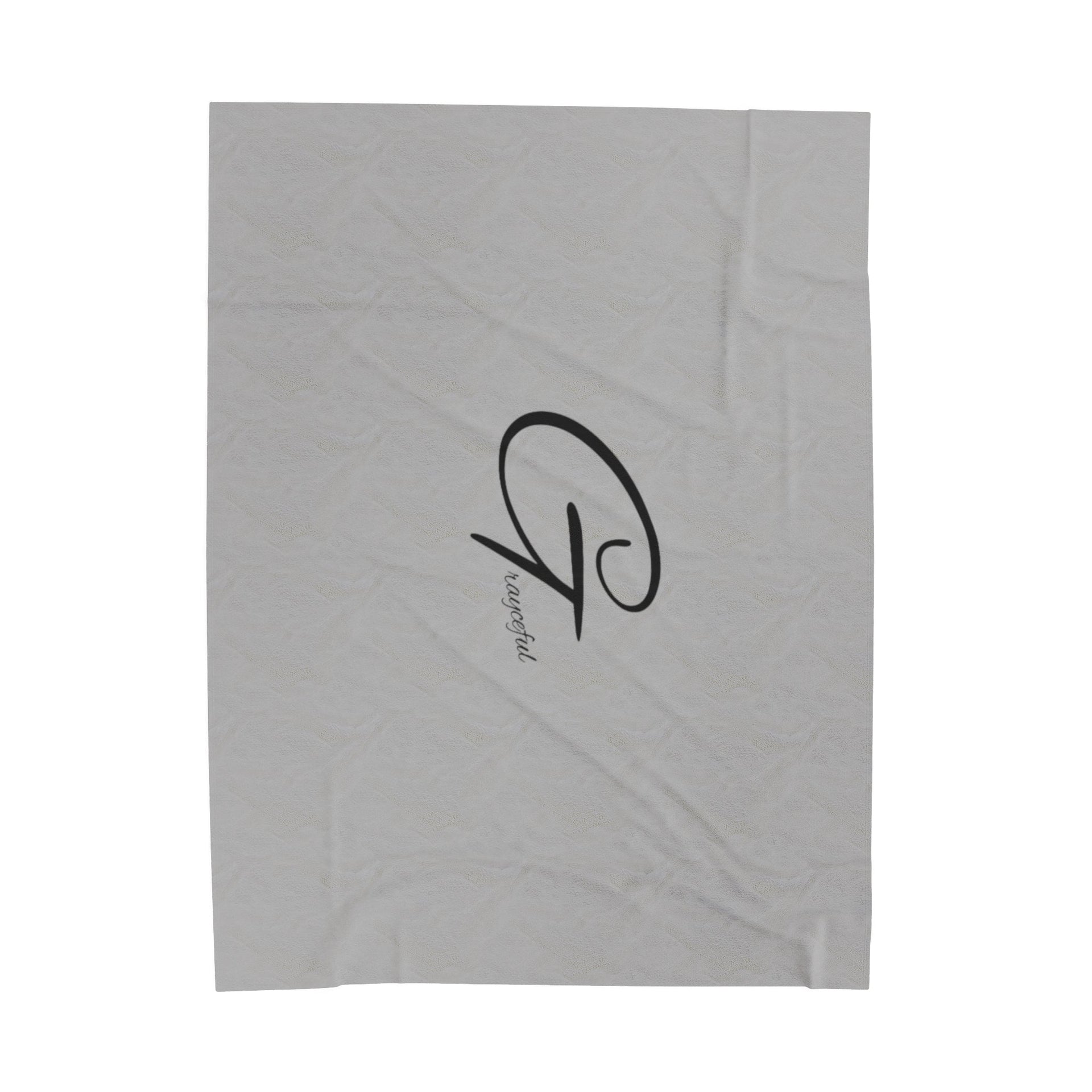 Velveteen Plush Throw Blanket - Minimalist Modern Neutral Decor