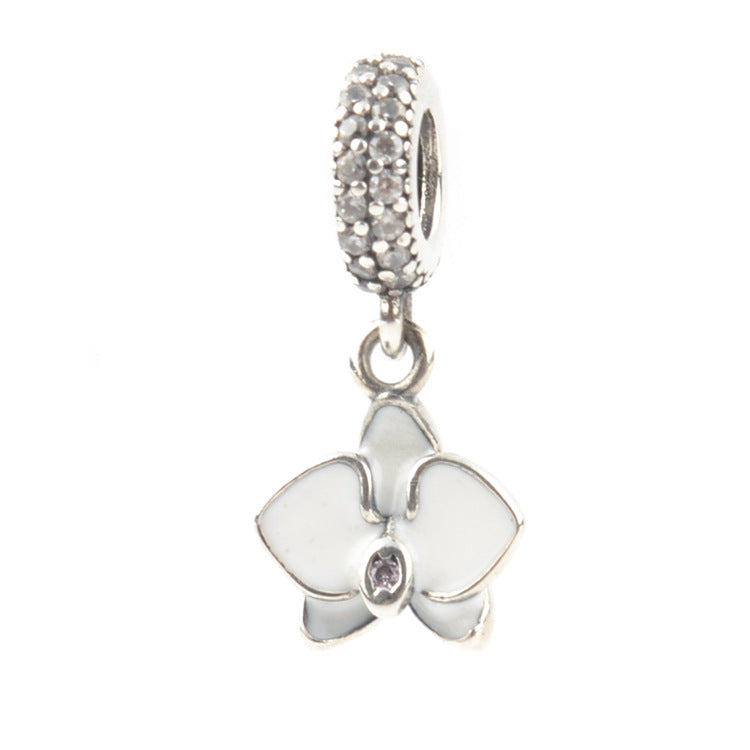 Orchid Pendant Large Hole Bracelet