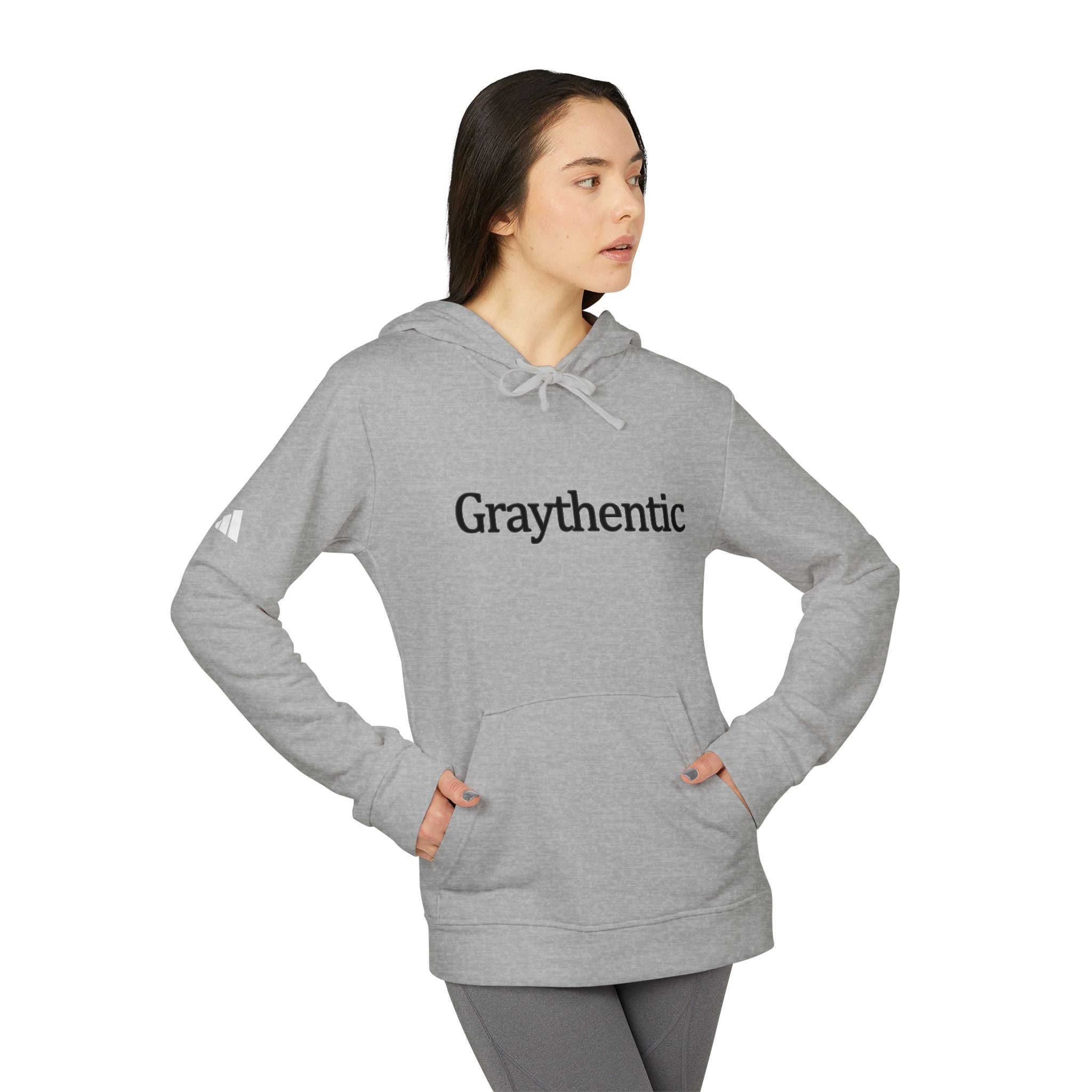 Unisex Fleece Pullover Hoodie in Red, Dark-Gray and White