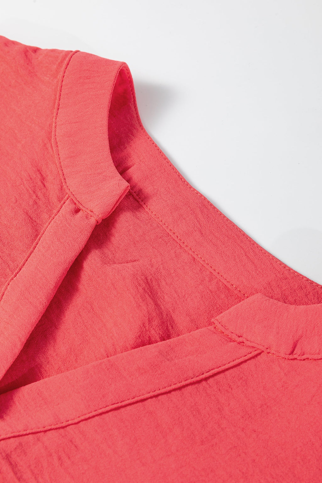 Contrast Ricrac Trim V-Neck Button Down Shirt Long Sleeve