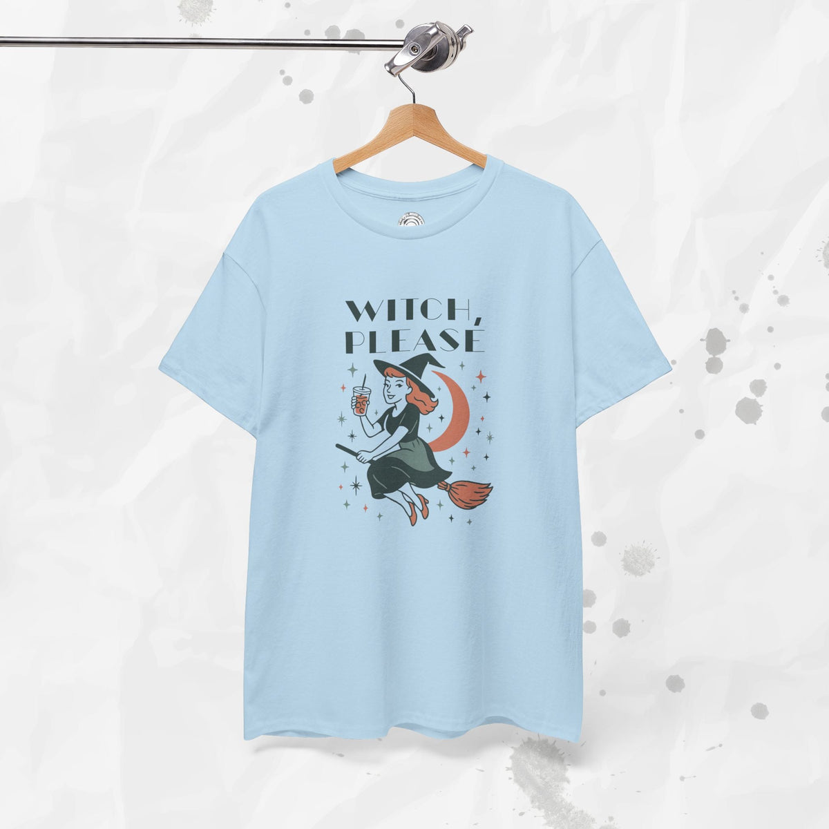 Witch Please Graphic T-Shirt Vintage Style Witchy Crewneck Tee - Image 13