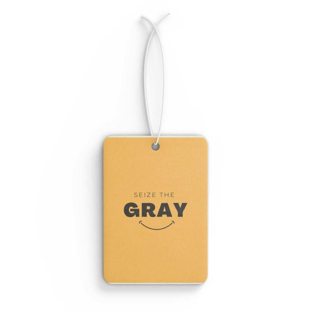 Modern Minimalist Car Air Freshener - Mustard Yellow & Black
