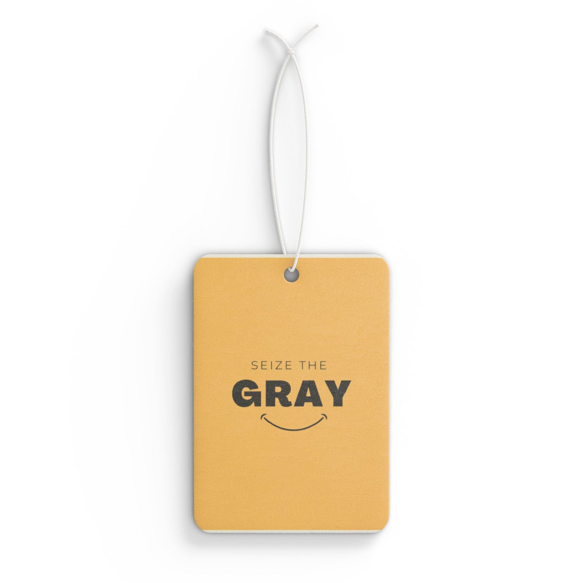 Modern Minimalist Car Air Freshener - Mustard Yellow & Black