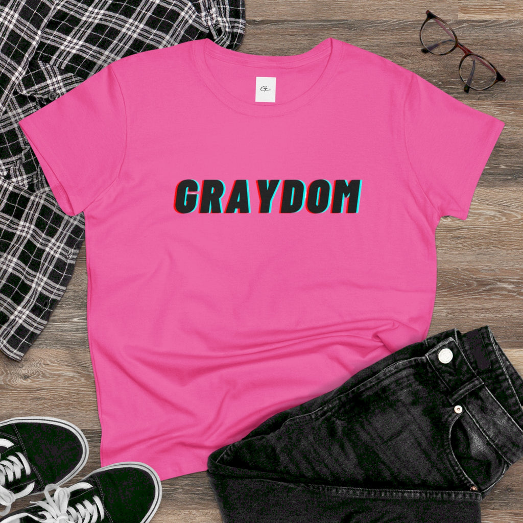 Women's Midweight Cotton Crew Neck Tee - Minimalist Streetwear Style